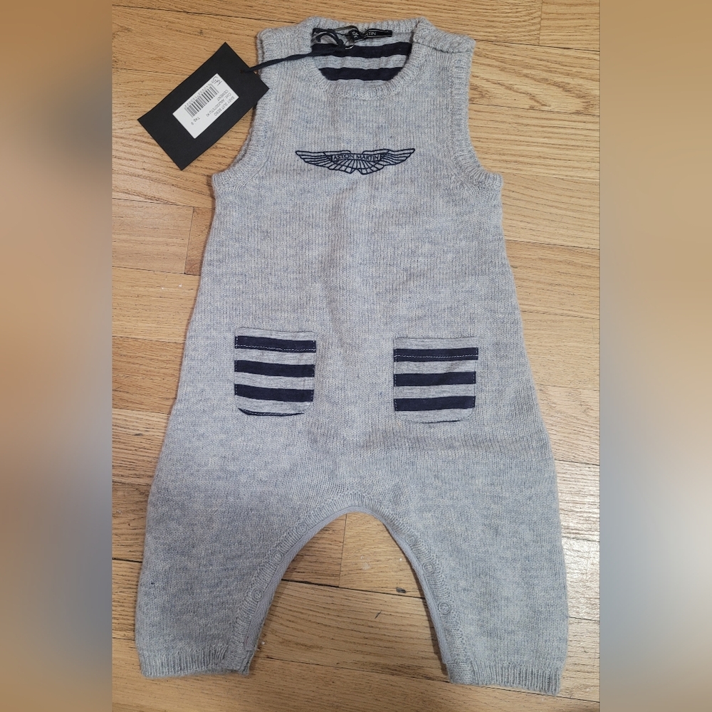 Gray Knit Kids One Piece
